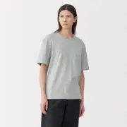 MUJI Labo Mens 100% Cotton Crew Neck Short Sleeve T-Shirt Gray FedEx