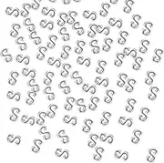 AIEX 600 Pieces S Clips Loom Bands Clips Rubber Band Kit Plastic Connectors for Bracelets and DIY Craft Making (Clear)
