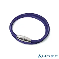 在飛比找Yahoo奇摩購物中心優惠-&MORE愛迪莫 Mega Power 經典鈦鍺手環 (藍紫