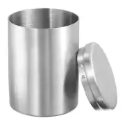 Ashtray with Lid, Stainless Steel Ash Tray, Silver