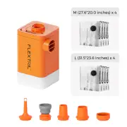 Portable Air Bed Pump 4800mAh Rechargeable Battery Orange PUMP+VACUUM BAG