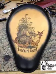 HB Tattoo Harley Chopper Motorcycle Seat Alligator Bobber Chopper Nightster