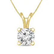 1 CT. Certified Natural Clarity Enhanced Solitaire Pendant in 14K Gold (I/VS2)