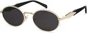 [SOJOS] Retro Oval Sunglasses for Women Men Trendy Sun Glasses Designer Inspired Classic Shades UV400 Protection SJ1224