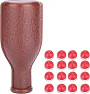 16 Numbered Tally Balls Billiard Shaker Bottle, Increase Game Difficulty and Interest with Brown Rubber Material, for, Pea, Pool Games