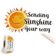 500pcs Sending Sunshine Your Way, Sun & Happy Mail Stickers, Summer Stickers
