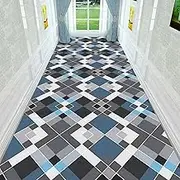 Extra Long Hallway Runner Rug Runners for Corridor Kitchen Entryway Retro Washable Style Long Rug Contemporary Passage Runner Rug for Hallway,0.6m x 4.5m