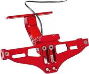 Motorcycle License Holder Rear Registeration Plate Frame Mount for Tail Tidy Motorcycle Keeway Rkf Msx 125 Sv650 Compatible with Suzuki(Red)