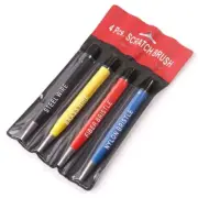 Portable Scratch Brush Pen Set Fiber-glass Steel Brass Nylon Pen Sanding