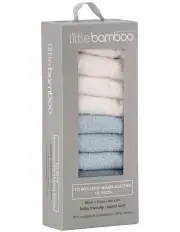 [Little Bamboo] Towelling Washer 10 Pack in Retro Blue
