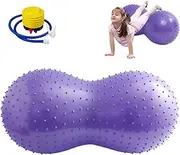 Peanut Ball Exercise Ball Fitness Accessories 35x18 Inch Anti Burst Peanut Exercise Ball with a Air Thicken PVC Peanut Ball for Kids Therapy Pregnancy Portable Yoga Ball for Home Gym Fintness/2086