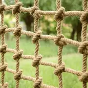 Safety Net Protection Rope Net Indoor Climbing Net Anti Fall Rope Net 8mm Thick Rope 12CM Mesh Spacing Outdoor Playground Cargo Net Child Safety Net Hemp Rope Net Garden Netting(Size:2x7m)