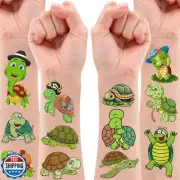 Turtle Temporary Tattoos - Turtle Birthday Decorations Party Supplies Cute An