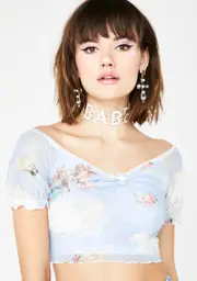 [Sugar Thrillz] Celestial Sass Crop Top