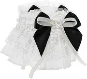 [LIFKOME] Multipurpose Lace Hand Sleeves Elastic Bow Sleeves for Women's Costumes Floral