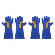 2Pair A2020 Welding Gloves 16" Fire Heat Resist Cowhide Leather Grill Gloves