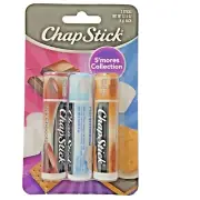 ChapStick Smores Collection Graham Cracker Marshmallow and Milk Chocolate 3 Ct