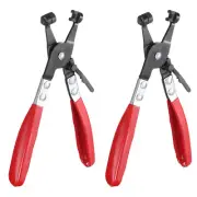 2pcs Hose Clamp Pliers Spring Clips Include Flat Band Hose Clamp Plier