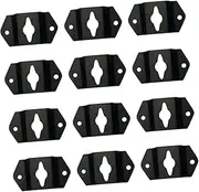 MERRYHAPY 20pcs Small Speaker Hook Speaker Hanging Holder Hooks Heavy Duty Clothes Hanger Rack Stands Mounts Extendable Pole Wall Mount Clothing Rack Tilting Hanger Accessories Black Iron
