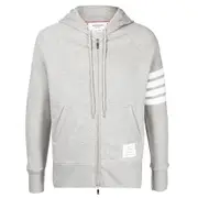 [Thom Browne] Classic Loopback 4-Bar Zip Hoodie Men