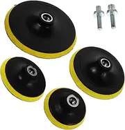 Luxshiny 4pcs Sanding Backer Pads for Car Polishing Air Sander Pad Compatible with Includes Drill Adapters for Versatile Use Lightweight Portable Polishing Tool Attachments