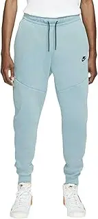 [Nike] Sportswear Men's Washed Tech Fleece Joggers Pants (as1, Alpha, s, Regular, Regular, Cerulean Blue/Black, Small, Slim)