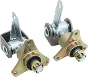 Right Left Steering Spindle Bracket Set, 17mm 3 Stud Front Wheel Hubs Steering Spindle for 6inch Tires Quad Bike ATV Go Kart, Pair of Steel Alloy Automotive Replacement Spindles
