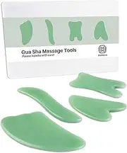 MoHern Gua Sha Massage Tools, 4 Pcs Gua Sha Tools of Multi-Shapes, Guasha Scraping Massage Tools for Face and Body by
