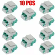 10 Pack LC-UPC OM3 Keystone Jack Duplex Multi Mode Fiber Optical Insert Coupler