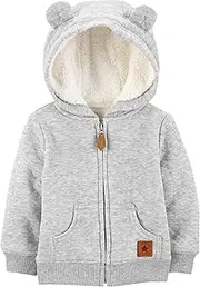 [Simple Joys by Carter's] Baby Hooded Sweater Jacket with Sherpa Lining