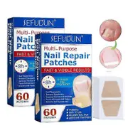 120Pcs Toenail Fungus Patch Breathable Nail Repair Patches Nail Repair Stickers Waterproof Sticky for Discolored Or Damaged Nails