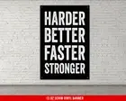 Motivational Gym Banner - Harder Better Faster Stronger Wall Art