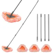 Long Handle Wall Ceiling Dust Mop 360 Rotatable Cleaning Mop with 3 Mop Pads♎