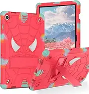 [GUAGUA] Kids Case for Samsung Galaxy Tab A9+ Case with Kickstand (SM-X210/X216/X218) Galaxy Tab A9+ /A9 Plus Tablet Case Heavy Duty Shockproof Rugged Protective Cover for Boys Girls 11", Hot Pink