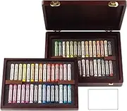 Rembrandt 60 Dry Pastels Selection with Wooden Box and 2 Cards