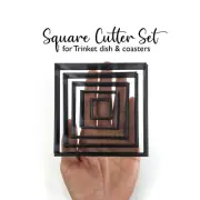 Large SQUARE Cutter Set | Trinket dish & Coaster clay cutter |