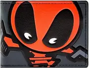[Deadpool] Cartoon Mercenary with Sword Grey ID and Card Bi-Fold Wallet