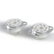 2PCS 8Pin Octal Ceramic Chassis Mount Tube Socket 6SN7 5U4G EL34 KT88 for Amplif
