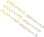 Healeved 6pcs Electroplating cream spoon cosmetic spoon eye cream cosmetic spatula metal alloy makeup spatula spatulas mini facial lotion Cosmetic Package Spoon Tool Zinc alloy make up