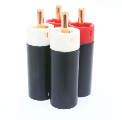 4pcs Star Line Tellurium Copper RCA Plugs connectors (Not Copy)