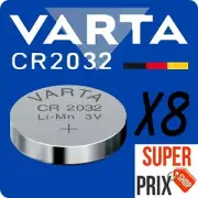 Lot Of 8 Button Batteries CR2032 Bulk VARTA Industrial The 2032DL2032