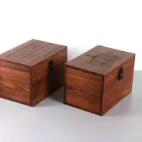 在飛比找Yahoo!奇摩拍賣優惠-【熱賣精選】 全實木 帶鎖 帶蓋木盒 zakka風格復古懷舊