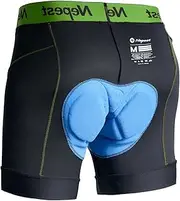[Nepest] Men's Cycling Underwear Padded 4D Cycling Underpants Breathable Cycling Underwear Quick Dry Cycling Shorts Wide Waistband Machine Washable 4-Way Stretch
