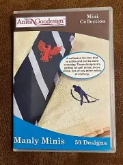 Anita Goodesign - Manly Minis - NEW SEALED - Machine Embroidery CD