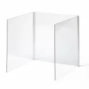 EventStable Desk Shield Sneeze Guard Clear Desktop Barrier - 24'' x 22'' x 16''
