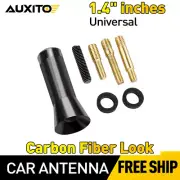 1.4" Carbon Fiber Aluminum Car AM/FM Radio Car Short Antenna Stubby Screw Black