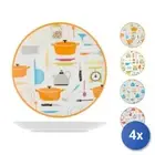 4x Dishes Porcelain Home Decorum Kitchen Assorted Cm19