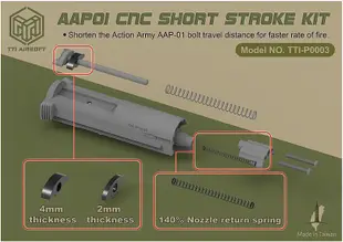 [01] TTI AIRSOFT AAP01 CNC 短行程 套件 ( GBB槍BB槍BB彈玩具槍模型槍手槍短槍夜市射擊