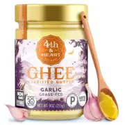 California Garlic Grass-Fed Ghee, Clarified Butter, Keto, Pasture Raised, Non...
