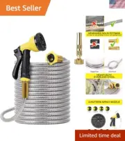 Expandable Lightweight 75FT Kink-Free Stainless Steel Hose for Effortless Use